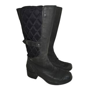 Merrell Winter Riding Boot Womens 7.5  Black Leather Knee High Waterproof